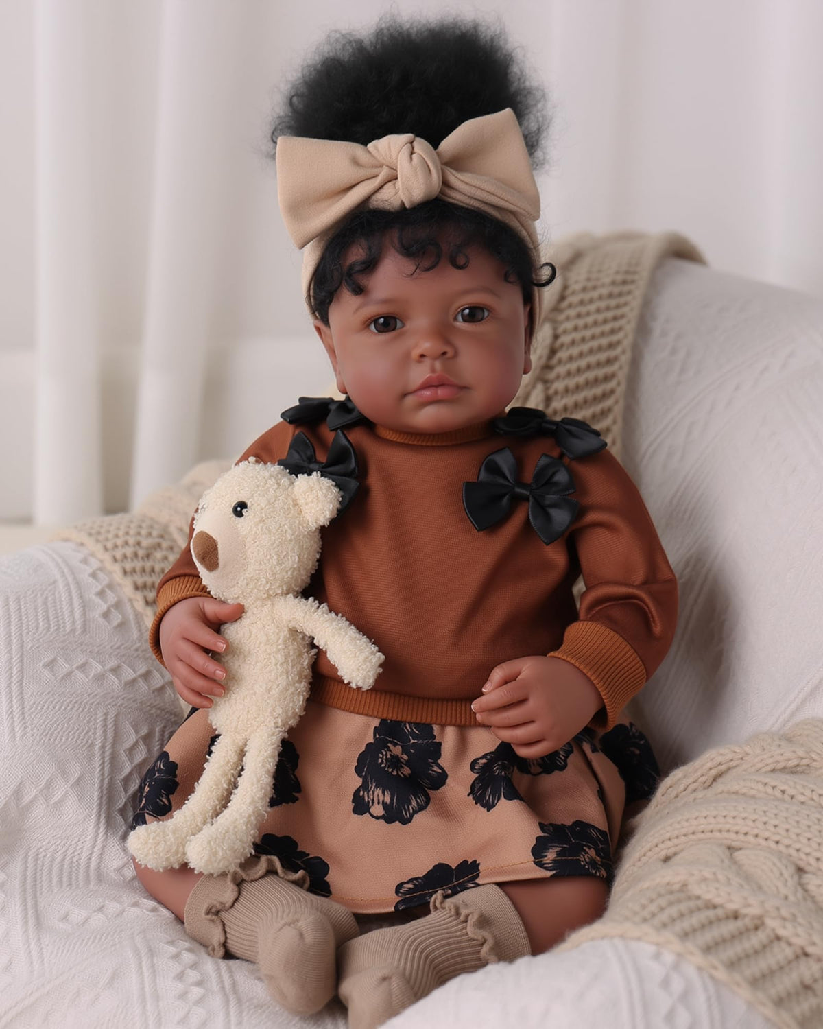 20 Inch Black Baby Doll with Play Set E551739