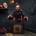 5 Ft. Skeleton Clown Halloween Decoration O16816