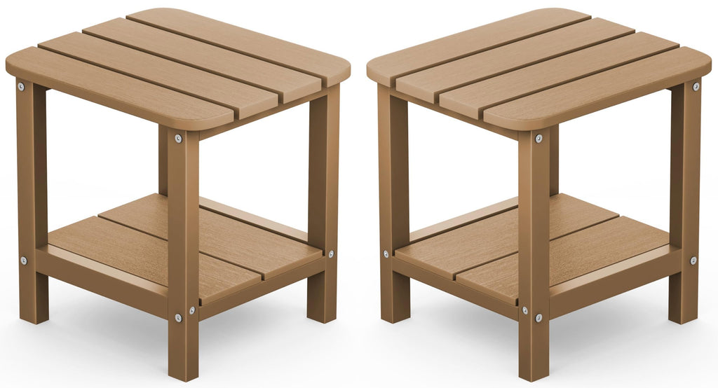 Brown Set of 2 Rectangular End Table F18076