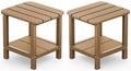 Brown Set of 2 Rectangular End Table F18076