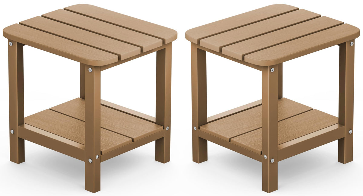 Brown Set of 2 Rectangular End Table F18076