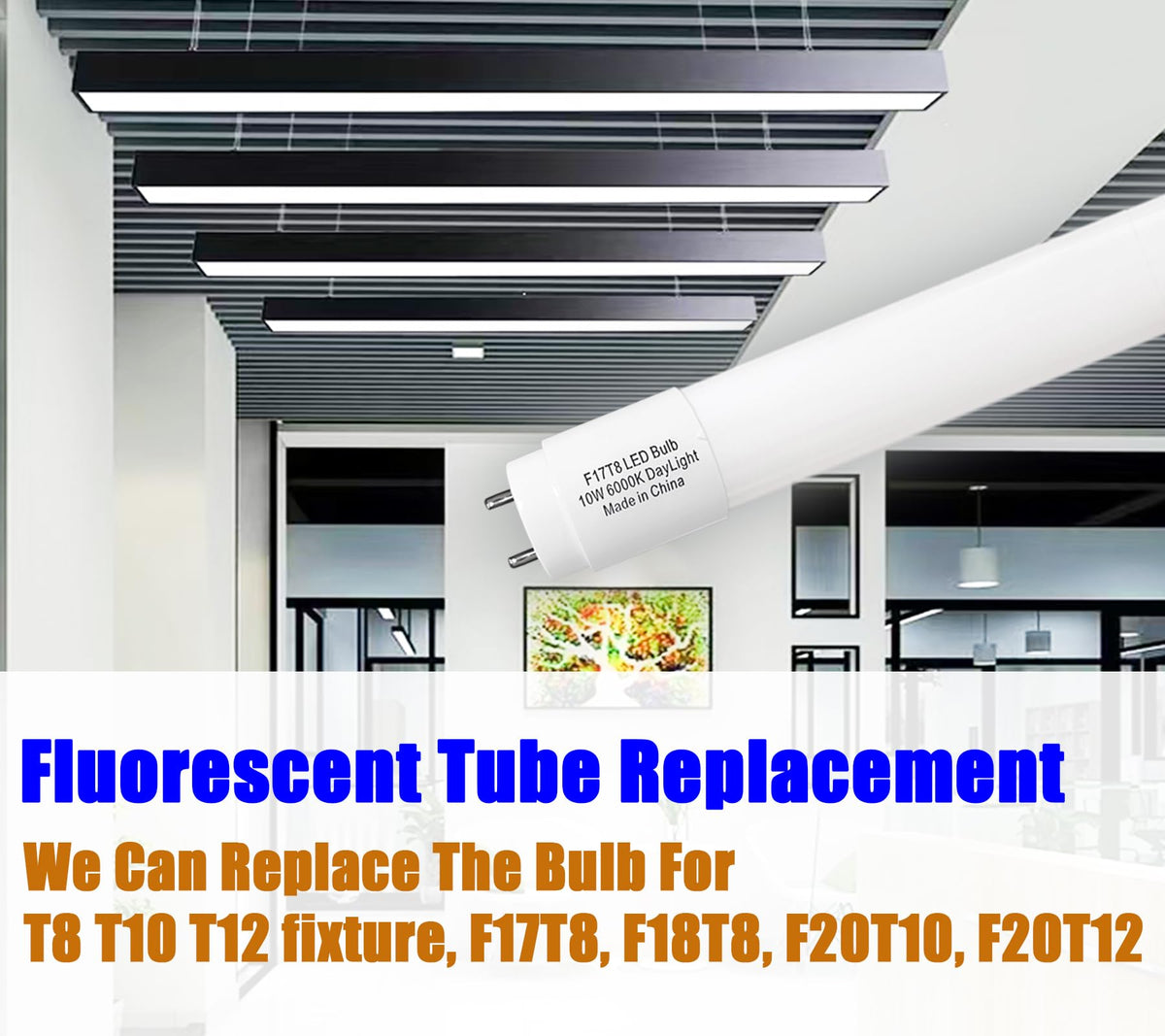 24 Inch 10W LED Tube Light Bulb 6 Pack L323146