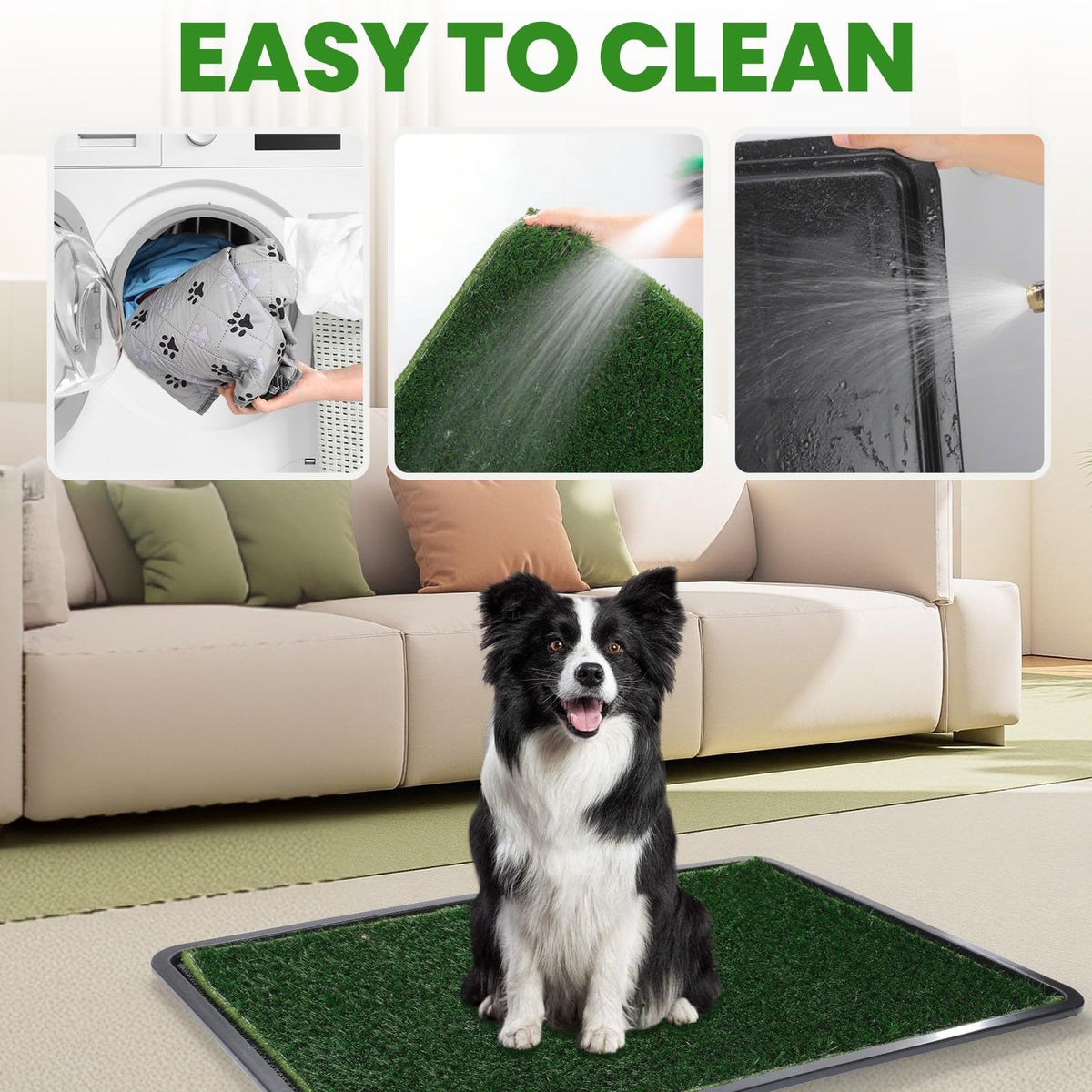 Artificial Grass Dog Potty Pad with Tray A680