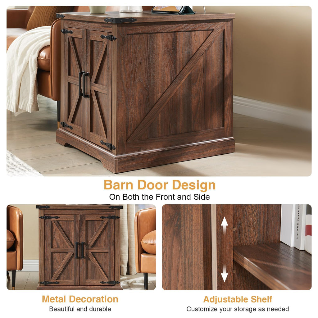 24" End Table Set of 2 with Charging Station Q691853