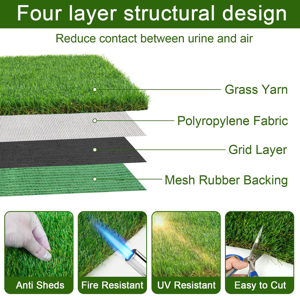 2 Pack 14 x 18 Inch Artificial Grass Dog Pee Pads T2793