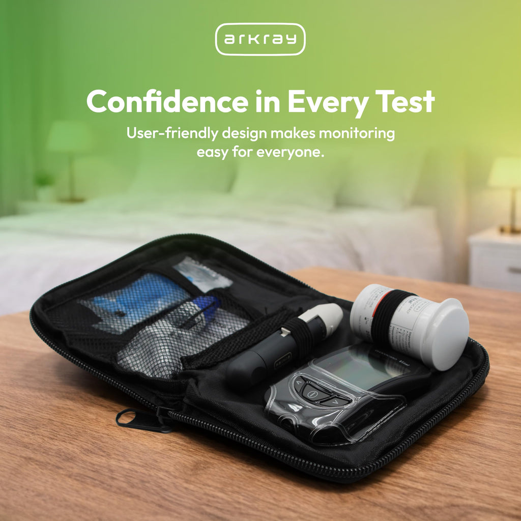 Blood Glucose Monitor Kit with Meter, 10 Test Strips, 10 Lancets & Carrying Case U13575