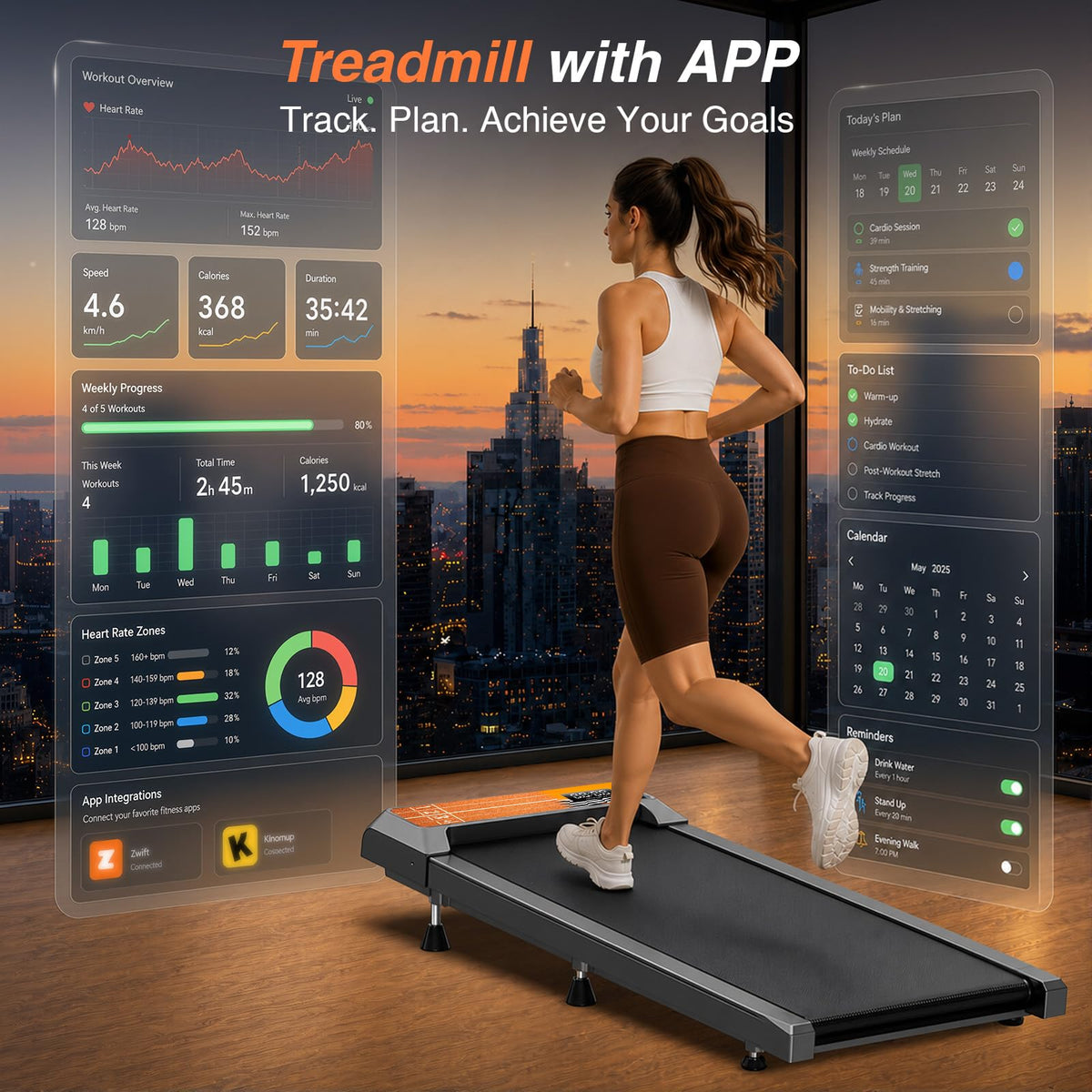 Walking Treadmill Pad with Adjustable 8% M83150