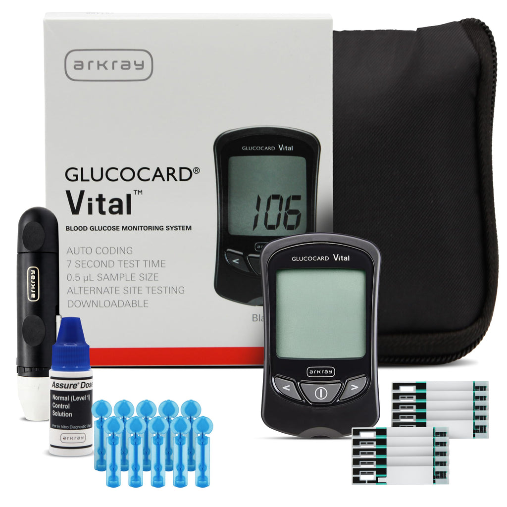 Blood Glucose Monitor Kit with Meter, 10 Test Strips, 10 Lancets & Carrying Case U13575