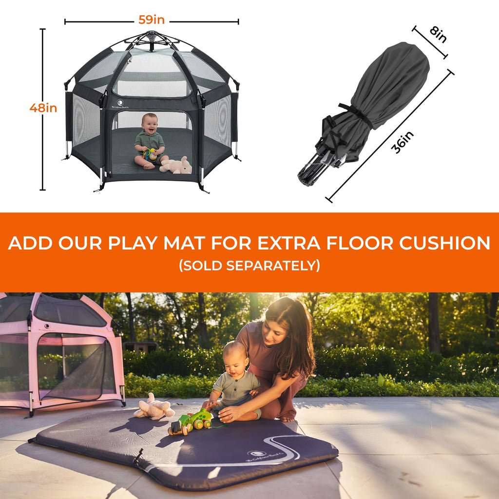 Portable Baby Playpen with Canopy U55369