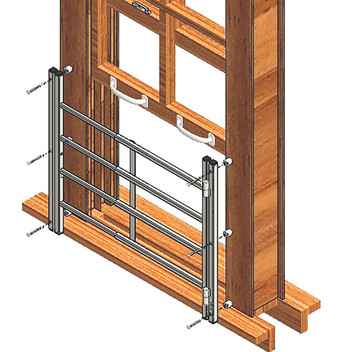Adjustable 4-Bar Window Security Grill O299