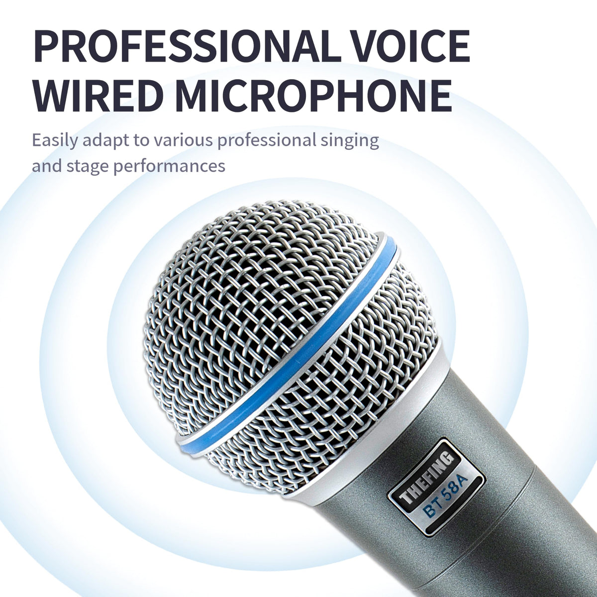 Wired Dynamic Handheld Karaoke Microphone with Audio Cable Z547