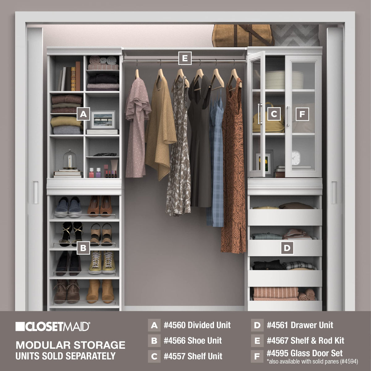 White 4 Drawer Wood Modular Storage Unit H73904
