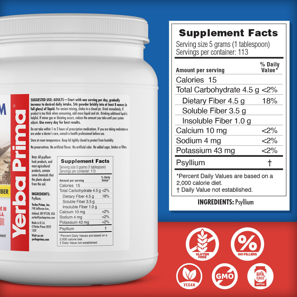 Psyllium Whole Husks Fiber Supplement 20oz W255655