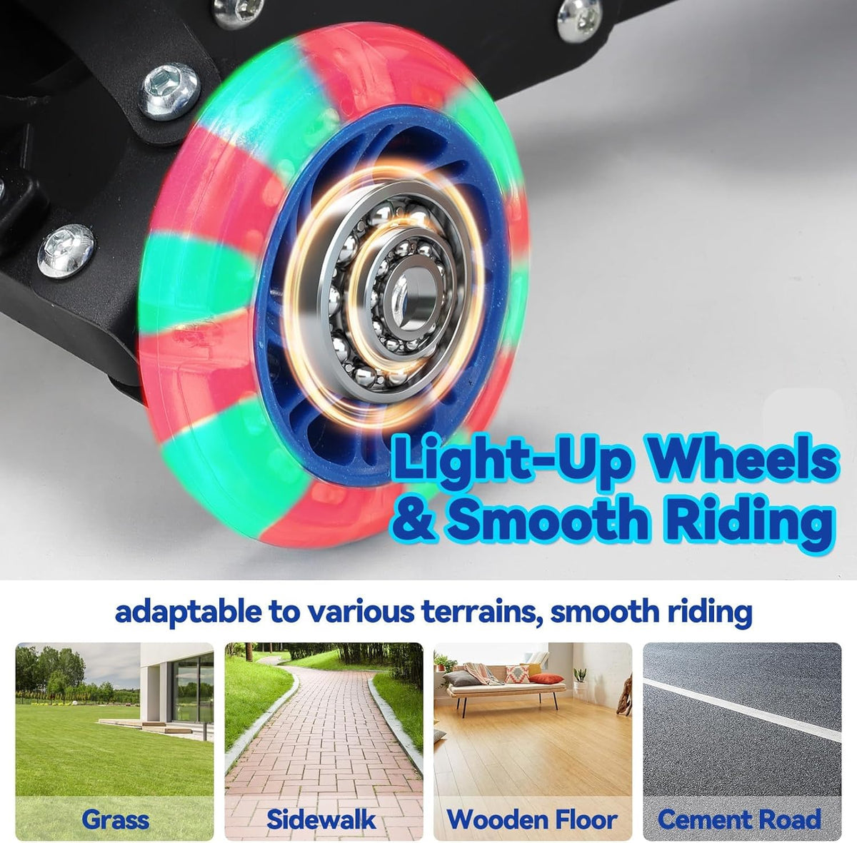 3 Wheel Kick Scooter with Extra-Wide Deck D829001