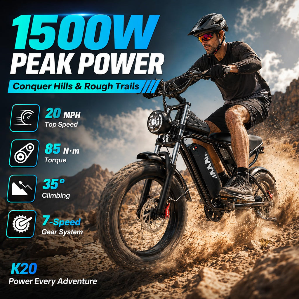 48V 1500W 20" Fat Tire Electric Bike T382169
