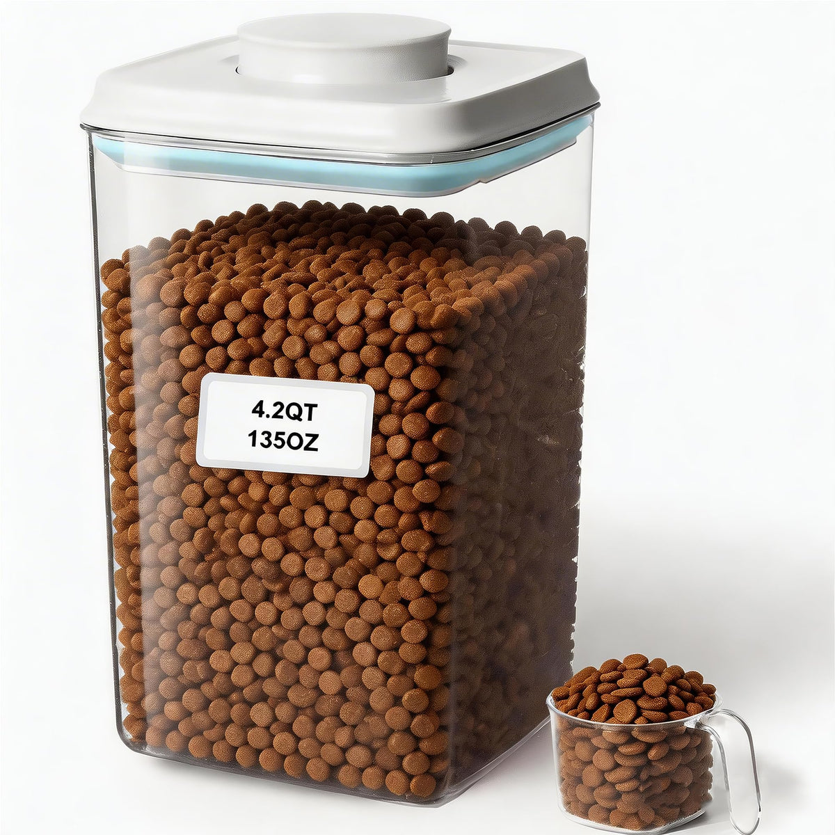 Dog Cat Treat Container with Scoop R6411