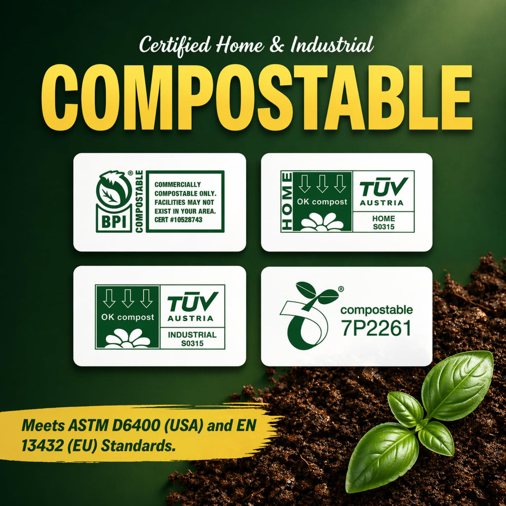 45 Gallon Compostable Trash Bags 20 Count 1.6 Mil G770