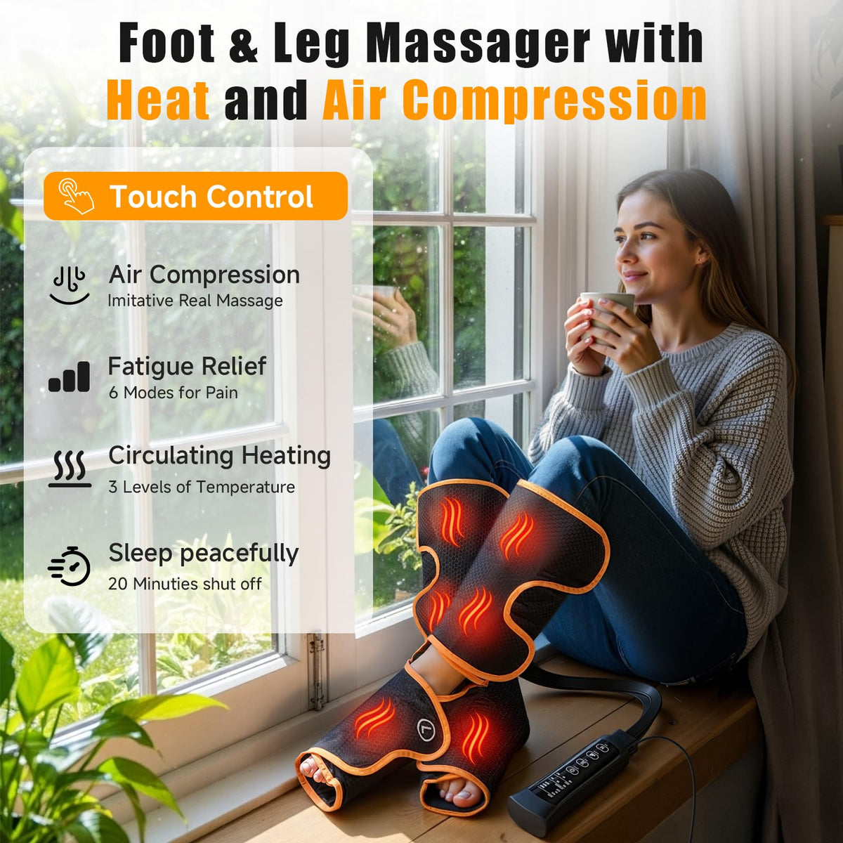 Leg Compression Massager with Heat D582
