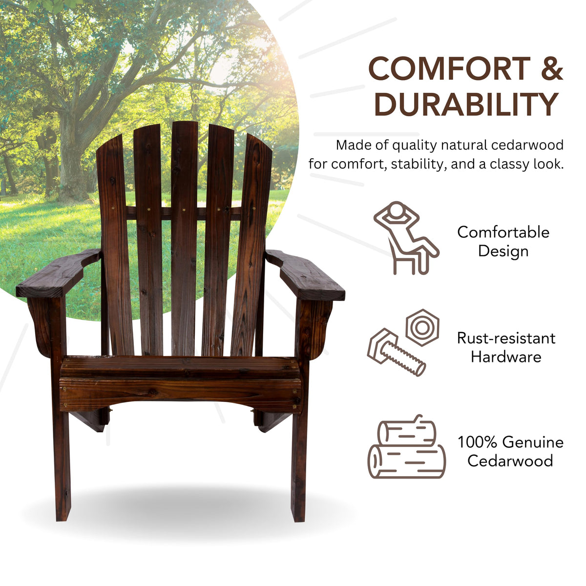 Wooden Adirondack Chair J9166