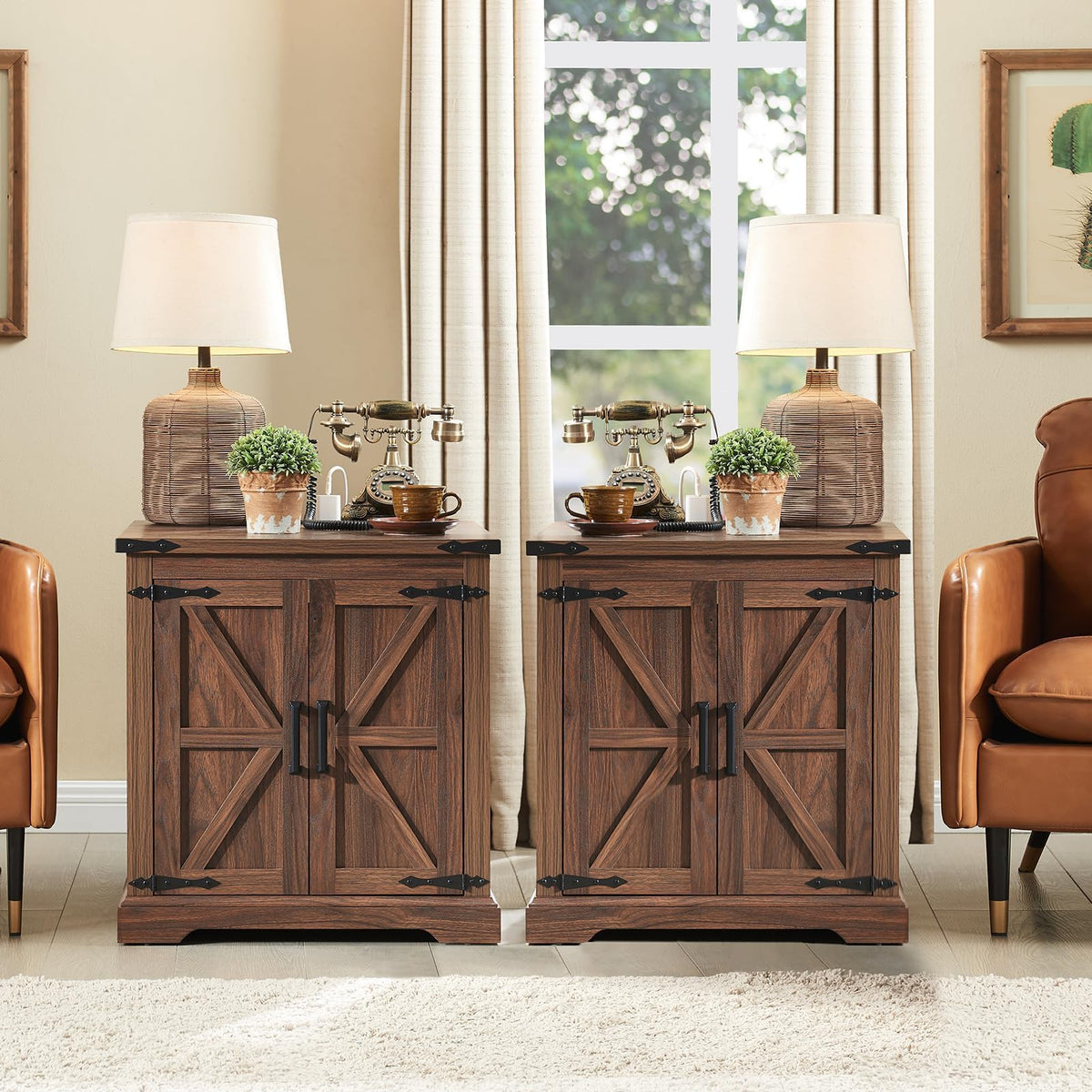 24" End Table Set of 2 with Charging Station Q691853