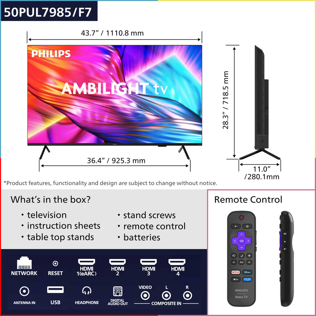 50 Inch 4K QLED Roku TV S81380