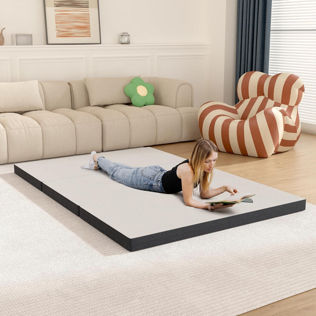 Memory Foam Folding Mattress Full 3 Inch Trifold with Washable Cover P110