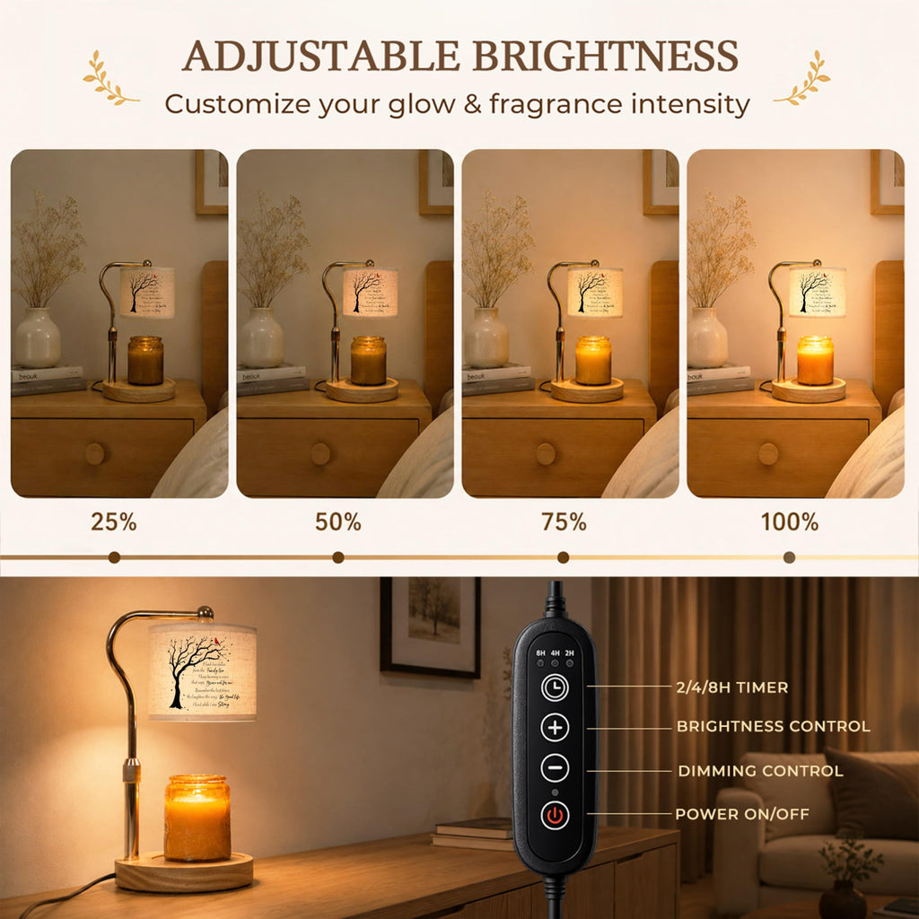 Candle Warmer Lamp with Timer Dimmable Adjustable Height O290