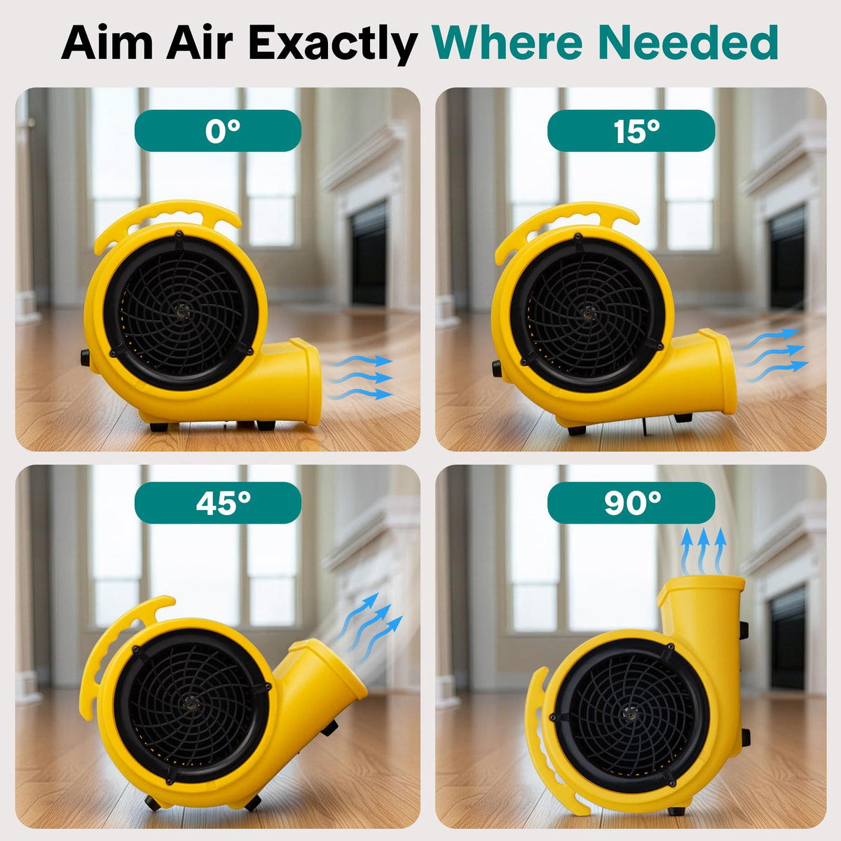 2500 CFM 3-Speed Portable Air Mover Blower Fan V9294