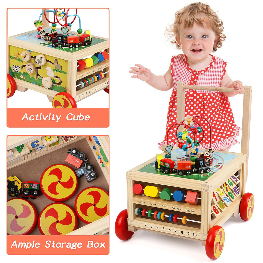 Wooden 7-in-1 Activity Cube U237
