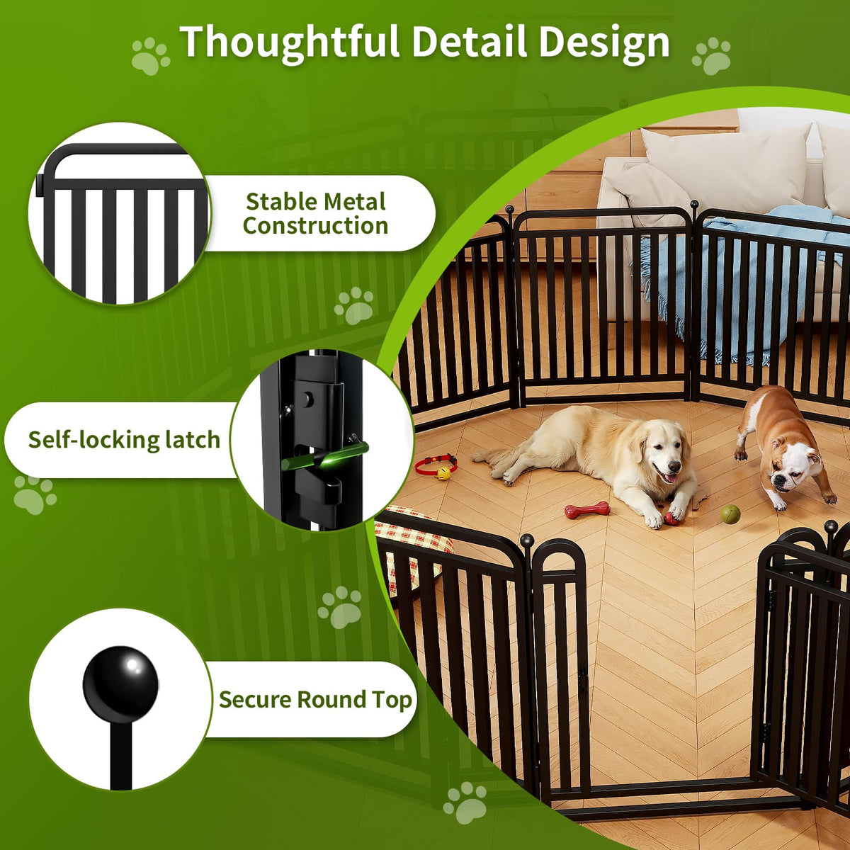 32" Heavy Duty 16 Panels Dog Playpen L770339