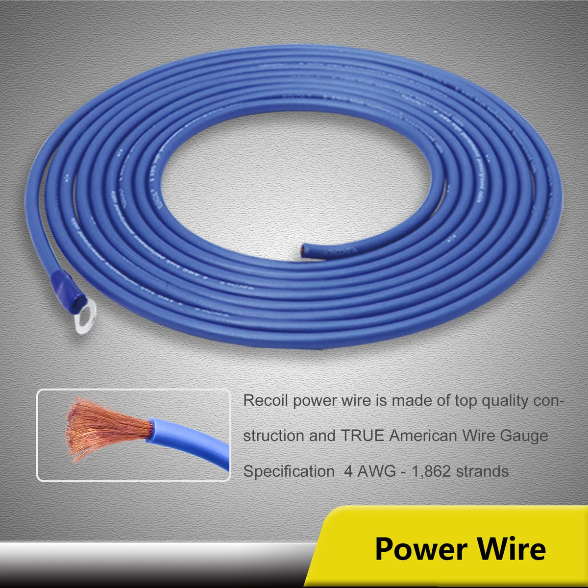 4 Gauge CCA Amplifier Wiring Kit with OFC RCA Cable D4837