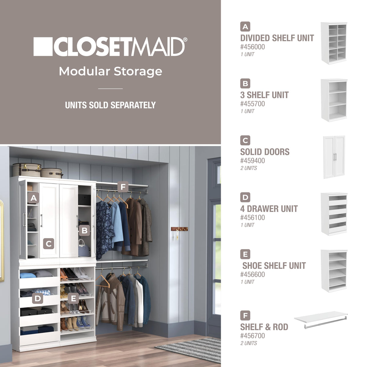 White 4 Drawer Wood Modular Storage Unit H73904