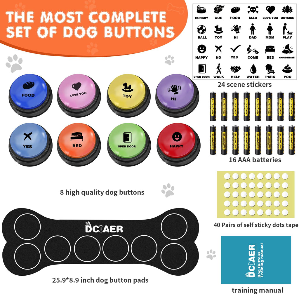 8 Recordable Sound Buttons Dog Training Toy H66616
