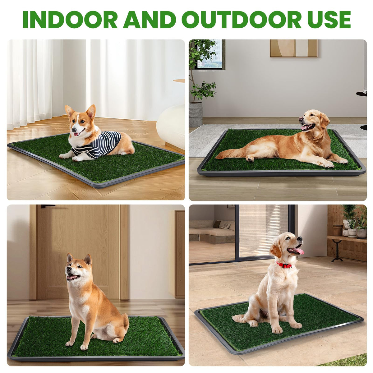 Artificial Grass Dog Potty Pad with Tray A680