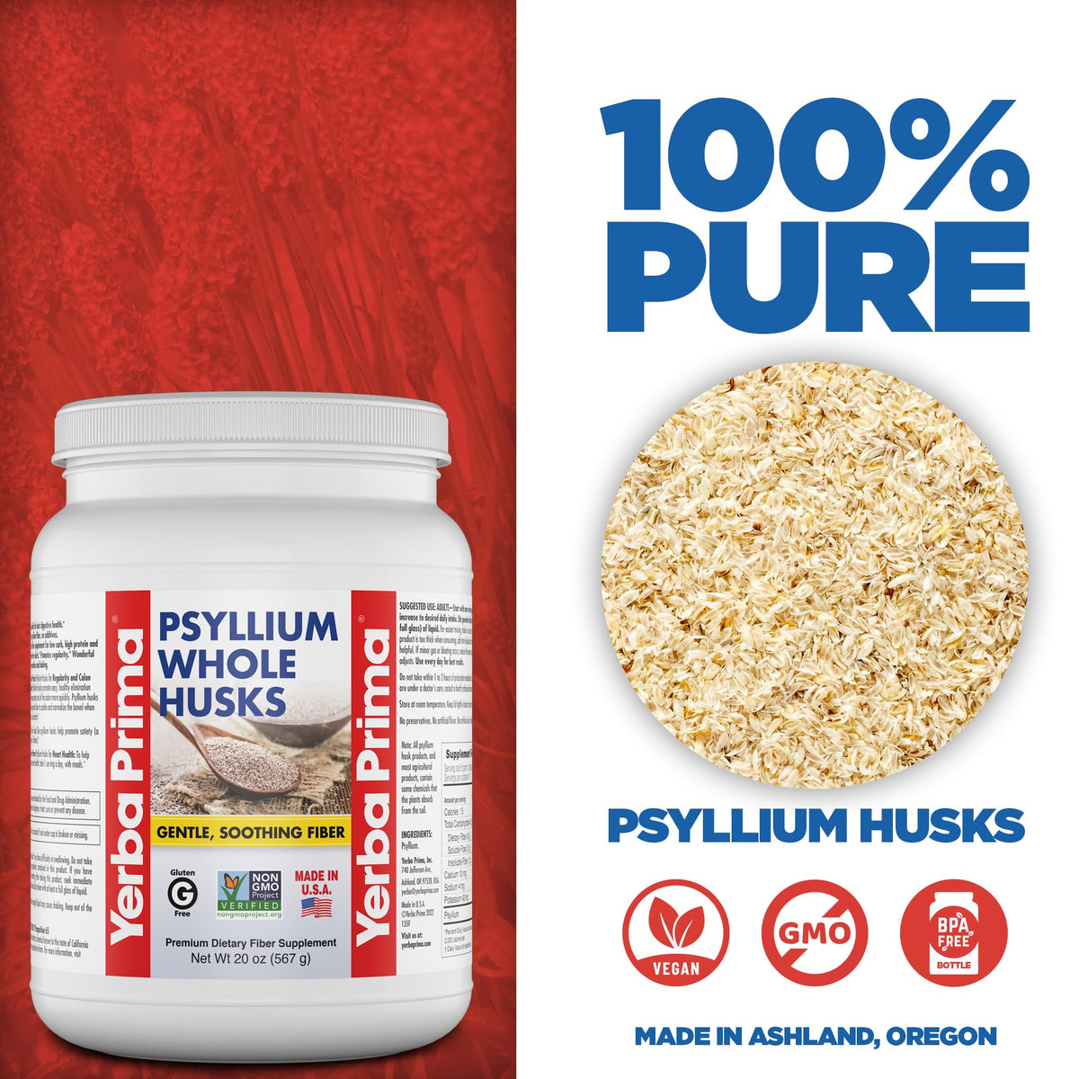 Psyllium Whole Husks Fiber Supplement 20oz W255655