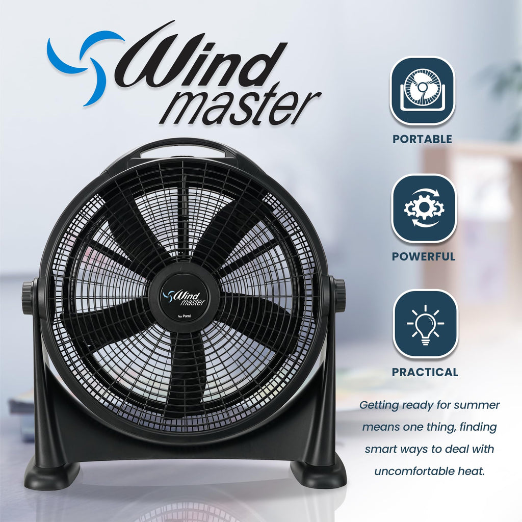 20 in High-Velocity 3 Speed Adjustable Floor Fan N985