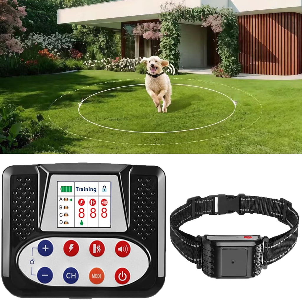 Wireless Dog Fence & Electric Training Collar with Remote F819065
