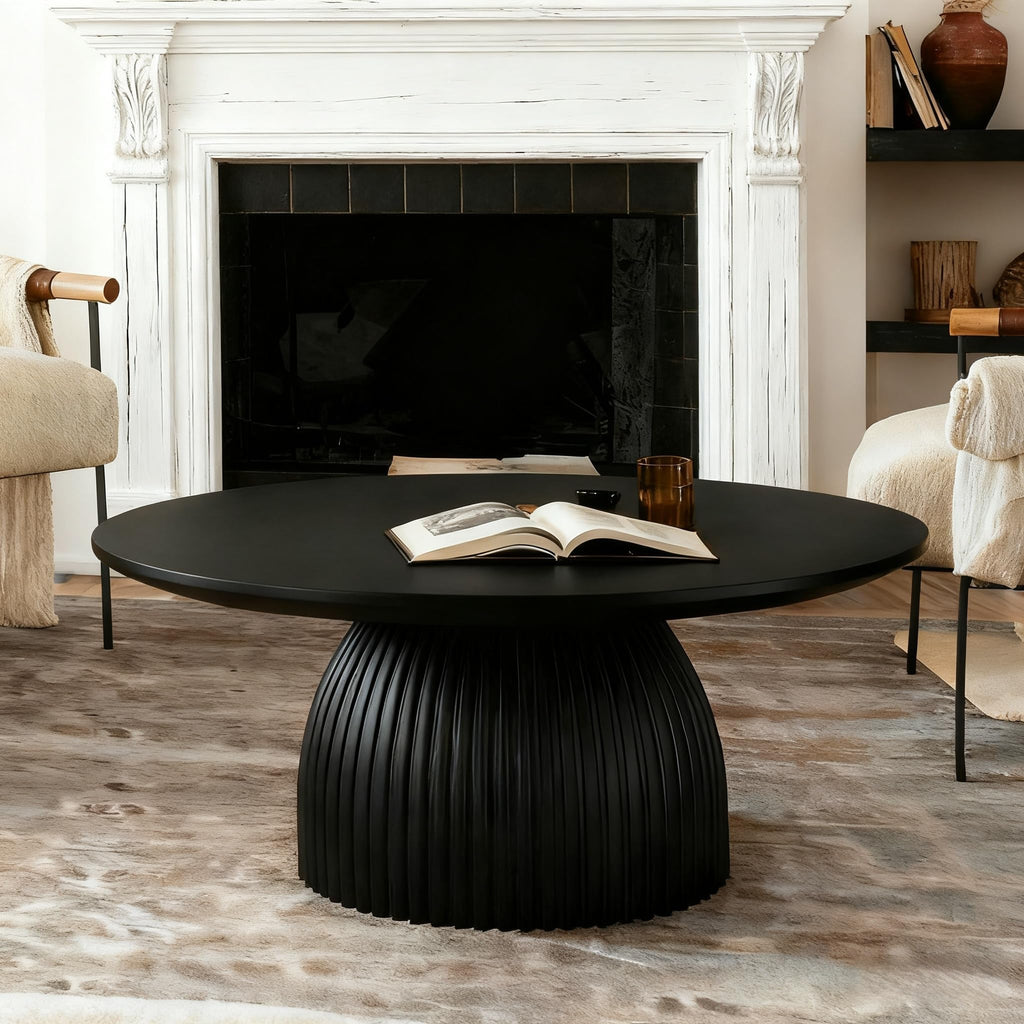 Black Round Drum Coffee Table G989529