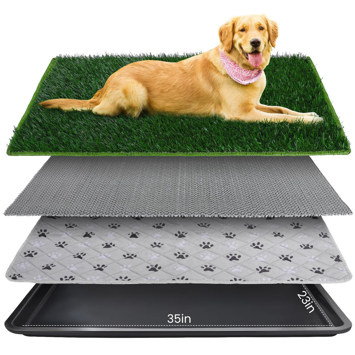Artificial Grass Dog Potty Pad with Tray A680