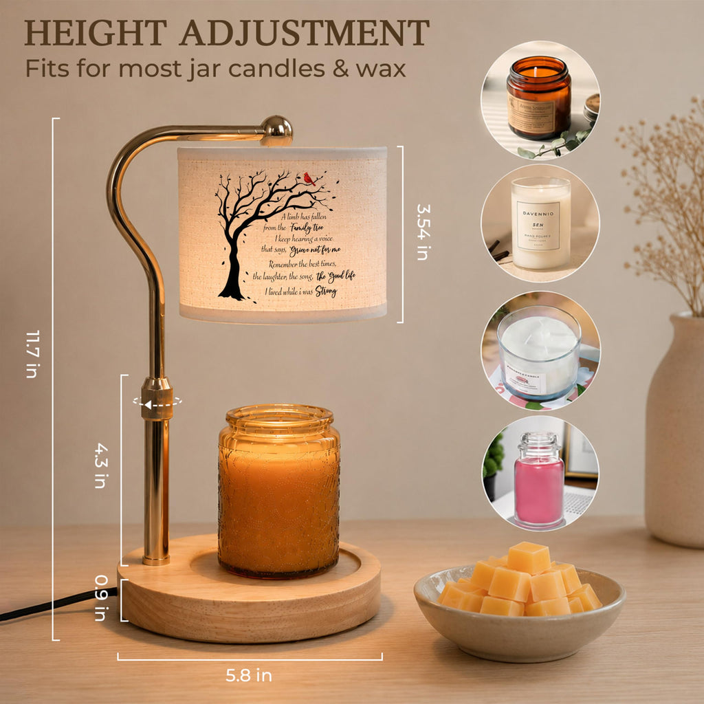 Candle Warmer Lamp with Timer Dimmable Adjustable Height O290