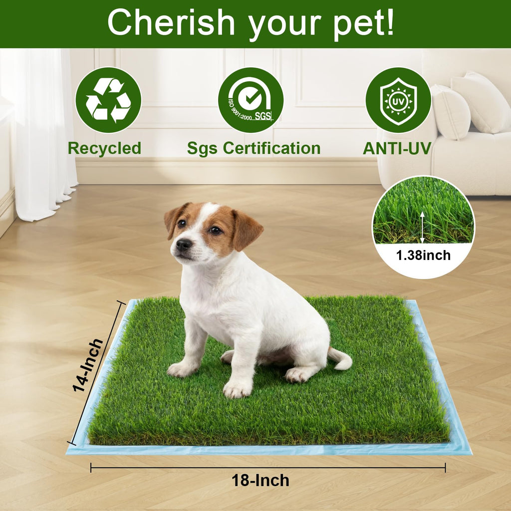 2 Pack 14 x 18 Inch Artificial Grass Dog Pee Pads T2793