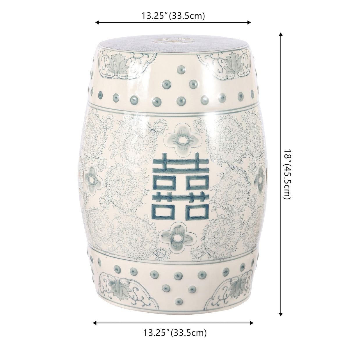 Ceramic Garden Stool 18" Table N681