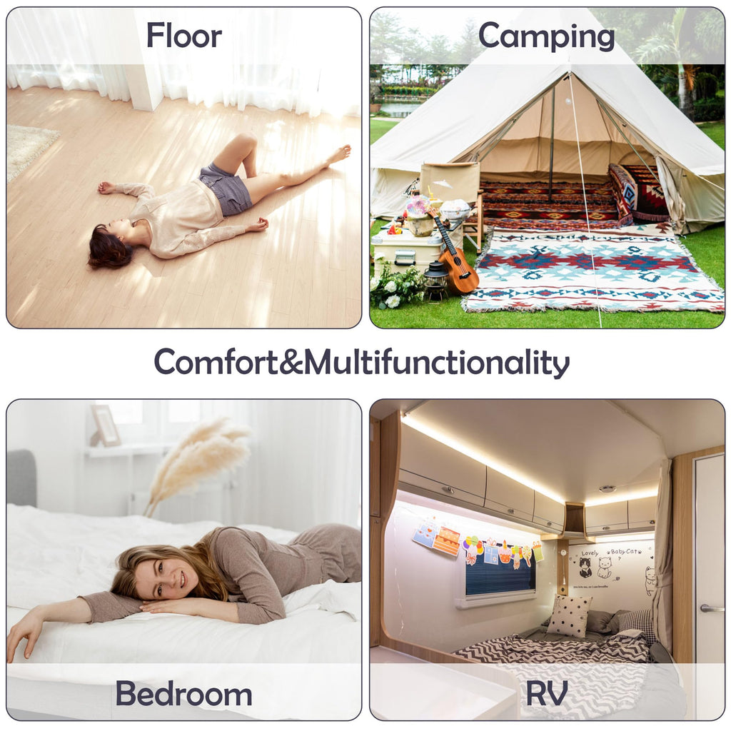 Memory Foam Folding Mattress Full 3 Inch Trifold with Washable Cover P110