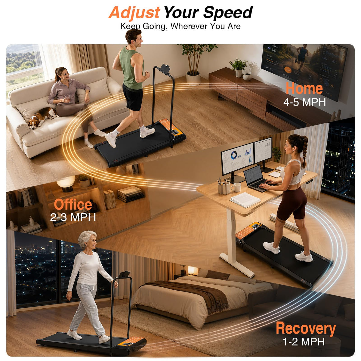 Walking Treadmill Pad with Adjustable 8% M83150