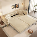 Velvet 3-in-1 Convertible Sleeper Sofa with Movable Ottoman W62244
