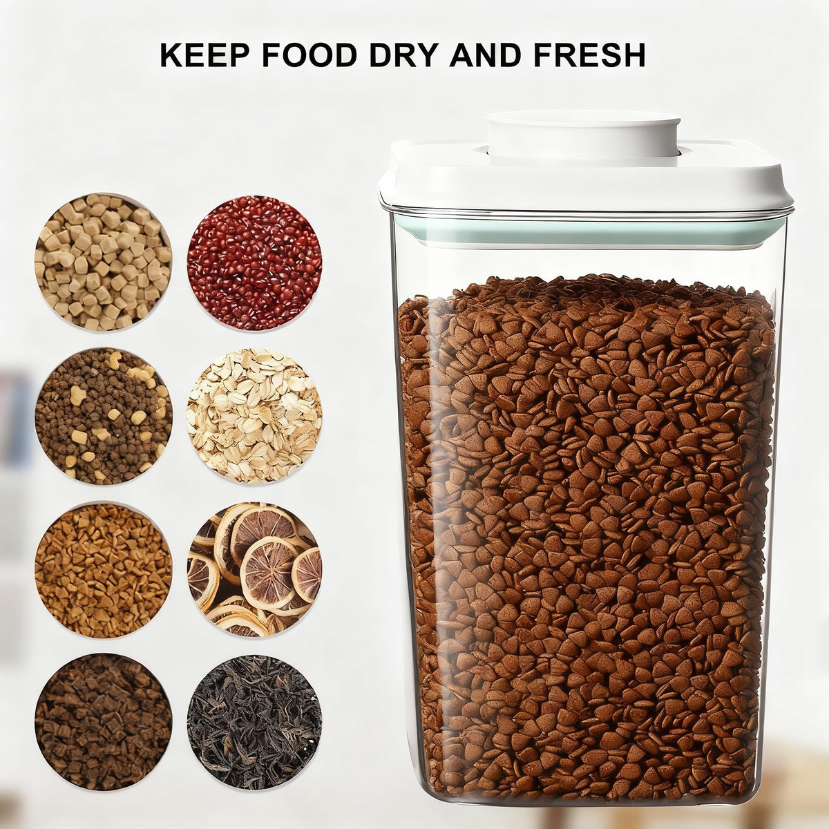 Dog Cat Treat Container with Scoop R6411