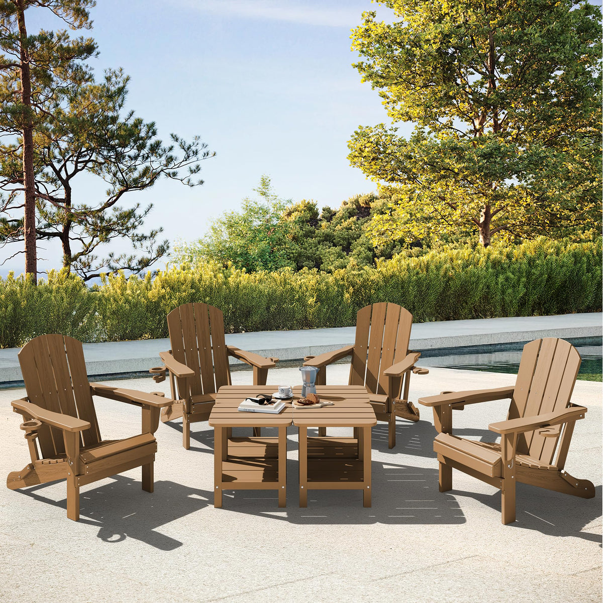 Brown Set of 2 Rectangular End Table F18076